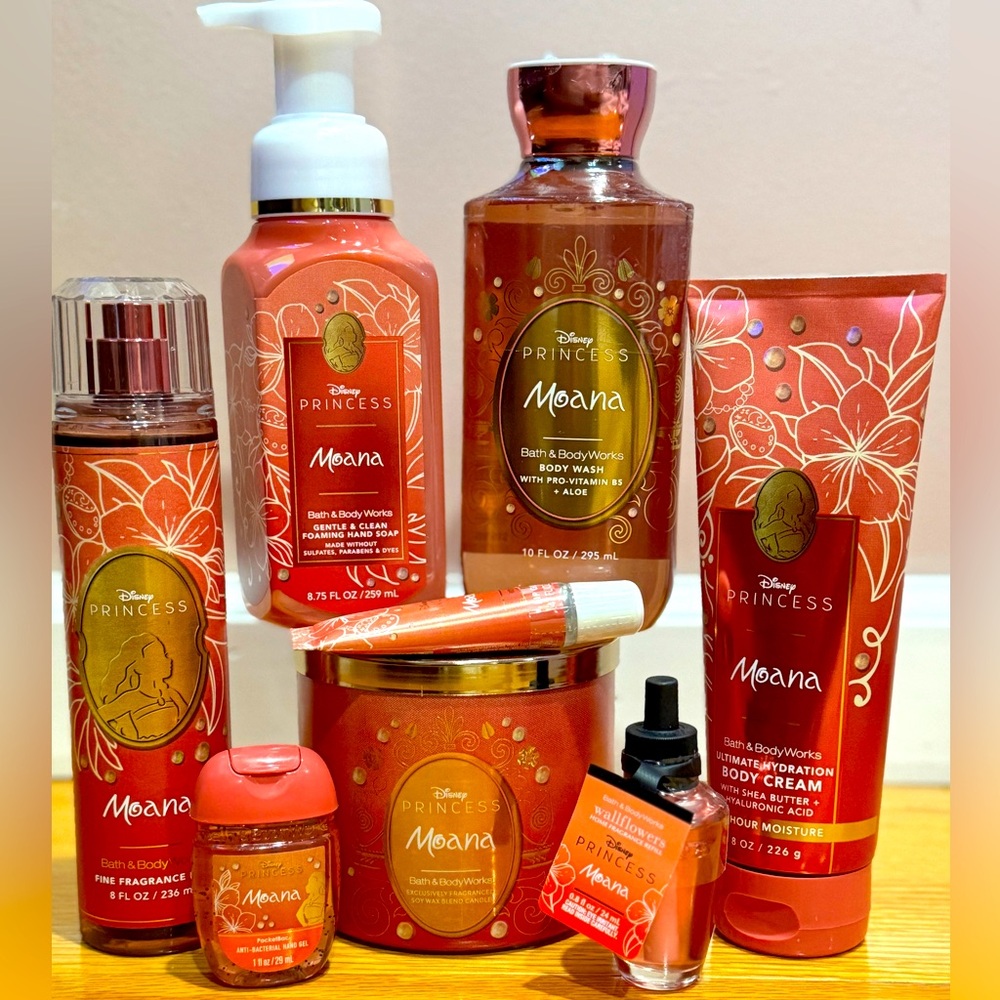 NWT Bath & Body Works Disney Princess Moana 8Piece Curated Set